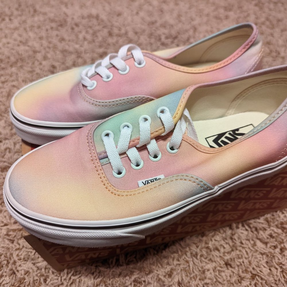 Vans Authentic Rainbow Aura Shift Multi Color Tie Dye Womens Size 6.5